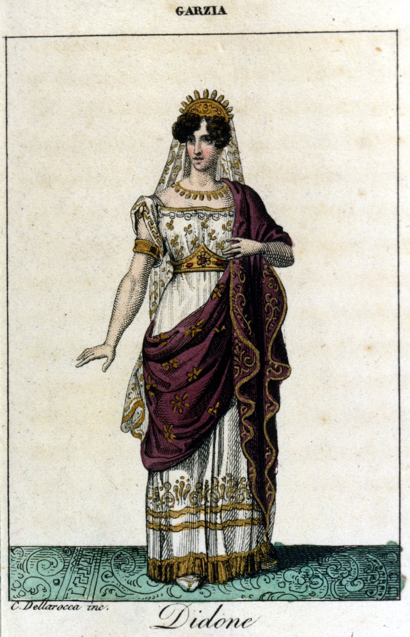 Pauline Viardot - Garcìa (1821-1910), fransk sångerska i rollen som Didon. Opera "" Abandoned Dido "" av Saverio Mercadante av Unknown artist