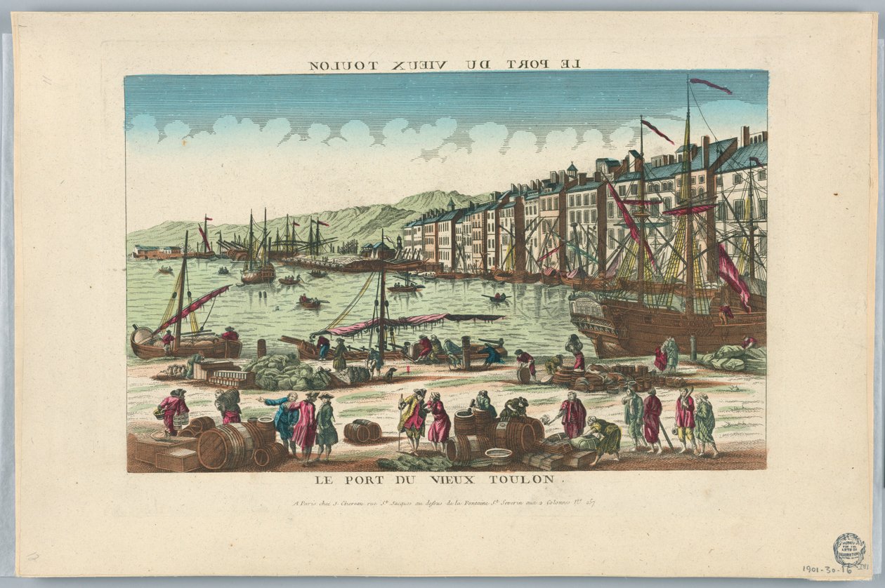 Peep-show, hamnen i gamla Toulon av Unknown artist