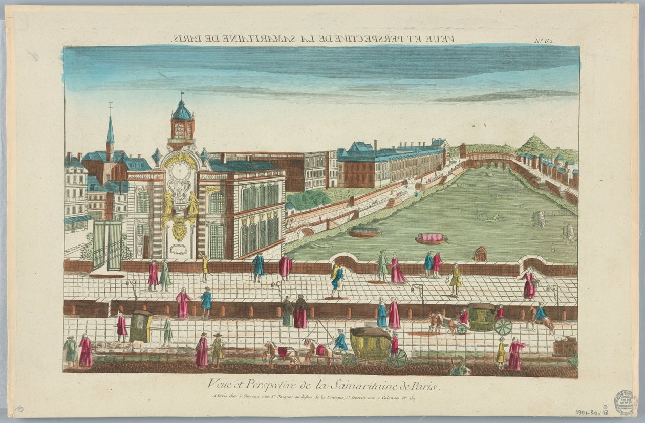 Peep-show, View and Perspective of the Samaritaine of Paris, nr 62 av Unknown artist