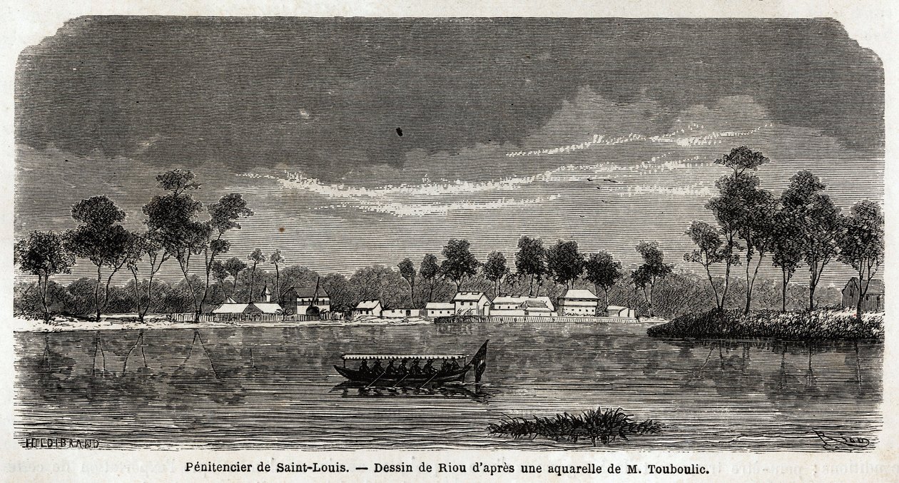 Penitencier of Saint Louis of French Guyana, organiserad uteslutande för avverkning på uppdrag av regeringen, etablerad 1859 som en förlängning av penitencier of Saint Laurent som blev otillräcklig, de var helt oberoende, men belägna fou av Unknown artist
