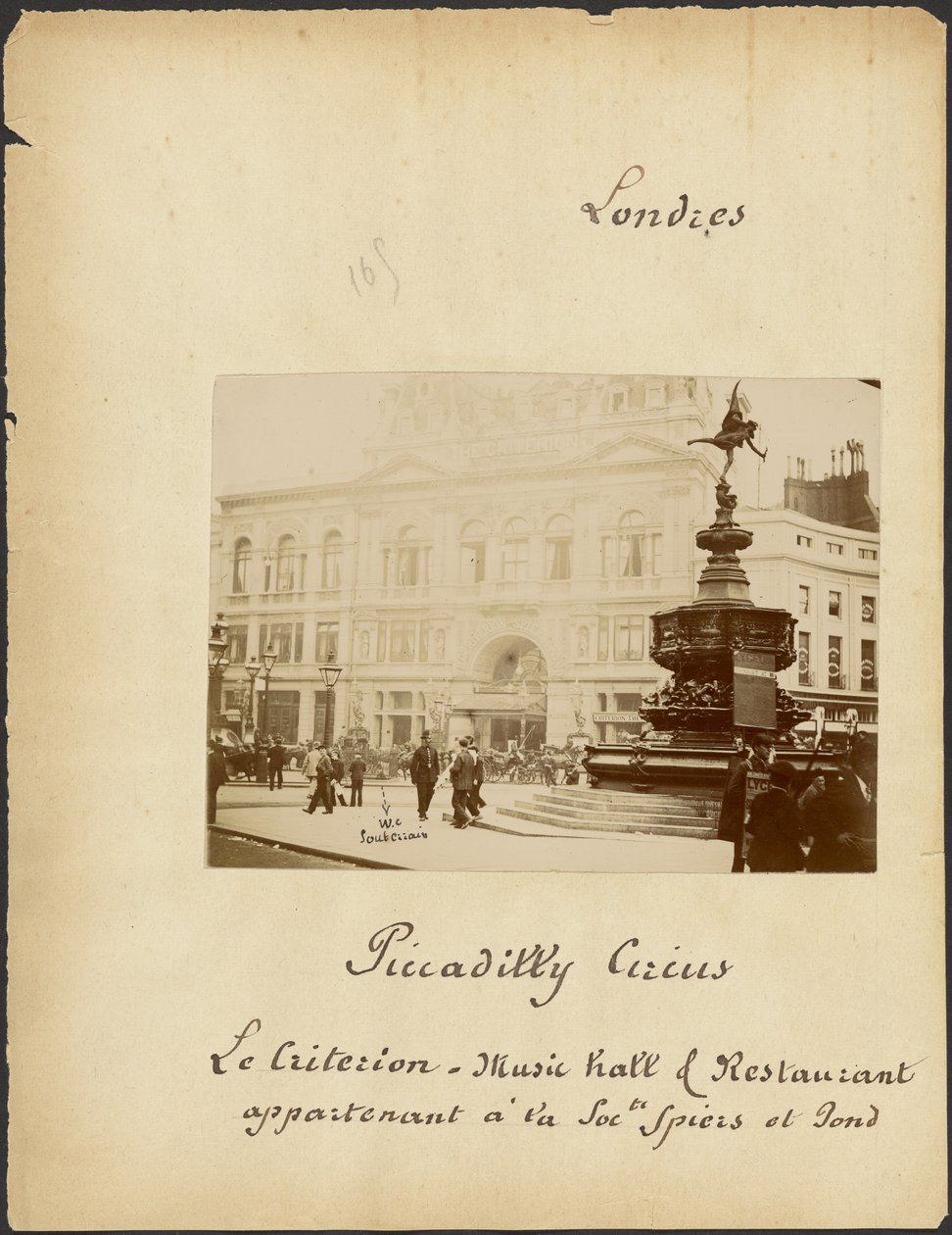 [Piccadilly Circus och Criterion Theatre] av Unknown artist