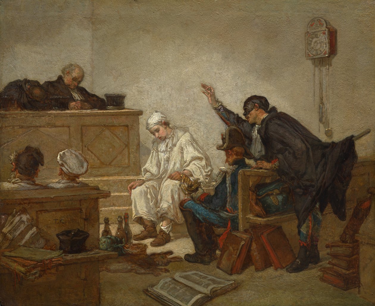 Pierrot i brottmålsdomstolen av Unknown artist