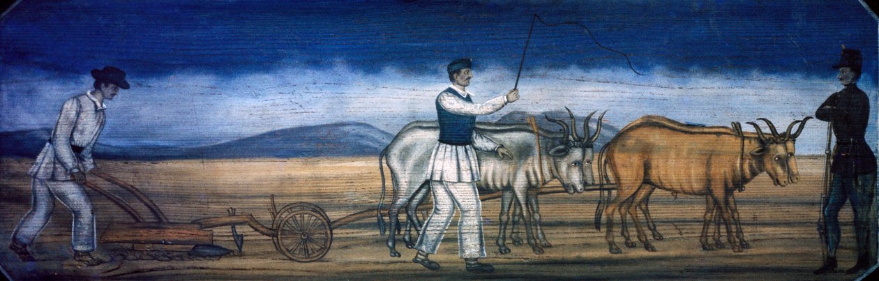 Plöjning, av okänd konstnär av Unknown artist