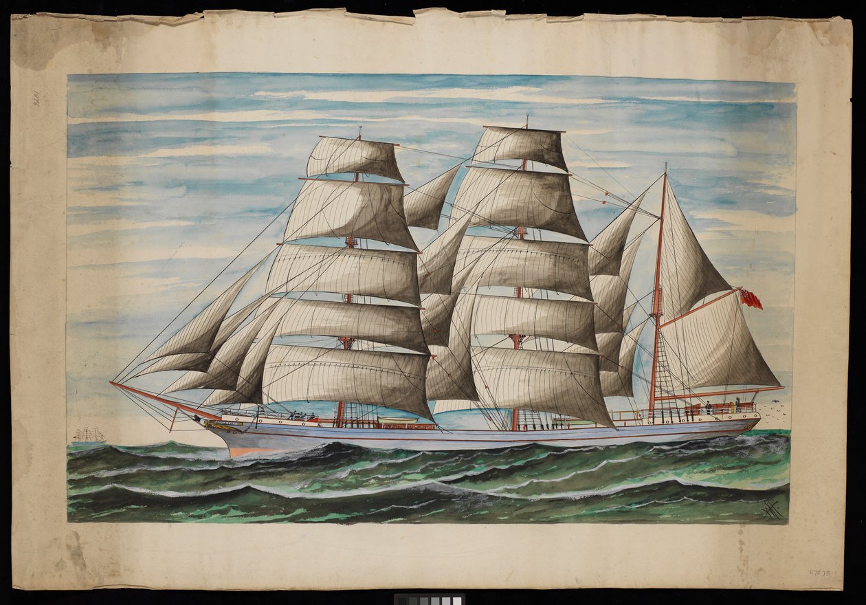 Polynesien 1876 (gouache  akvarell) av Unknown artist