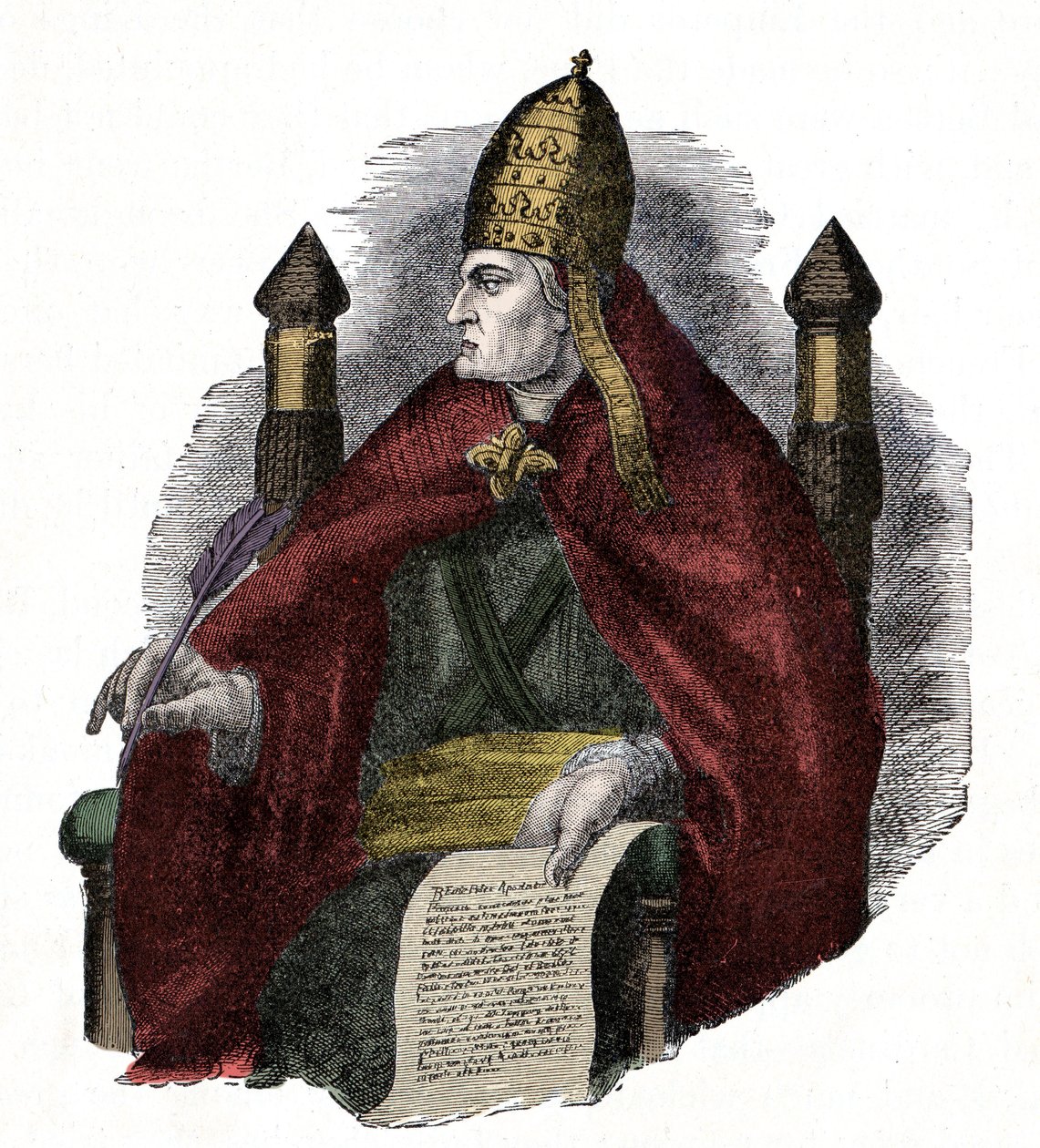 Påven Gregoire den store (Gregorius den store eller Gregorio Magno eller Gregorius Magnus) (590-604). av Unknown artist