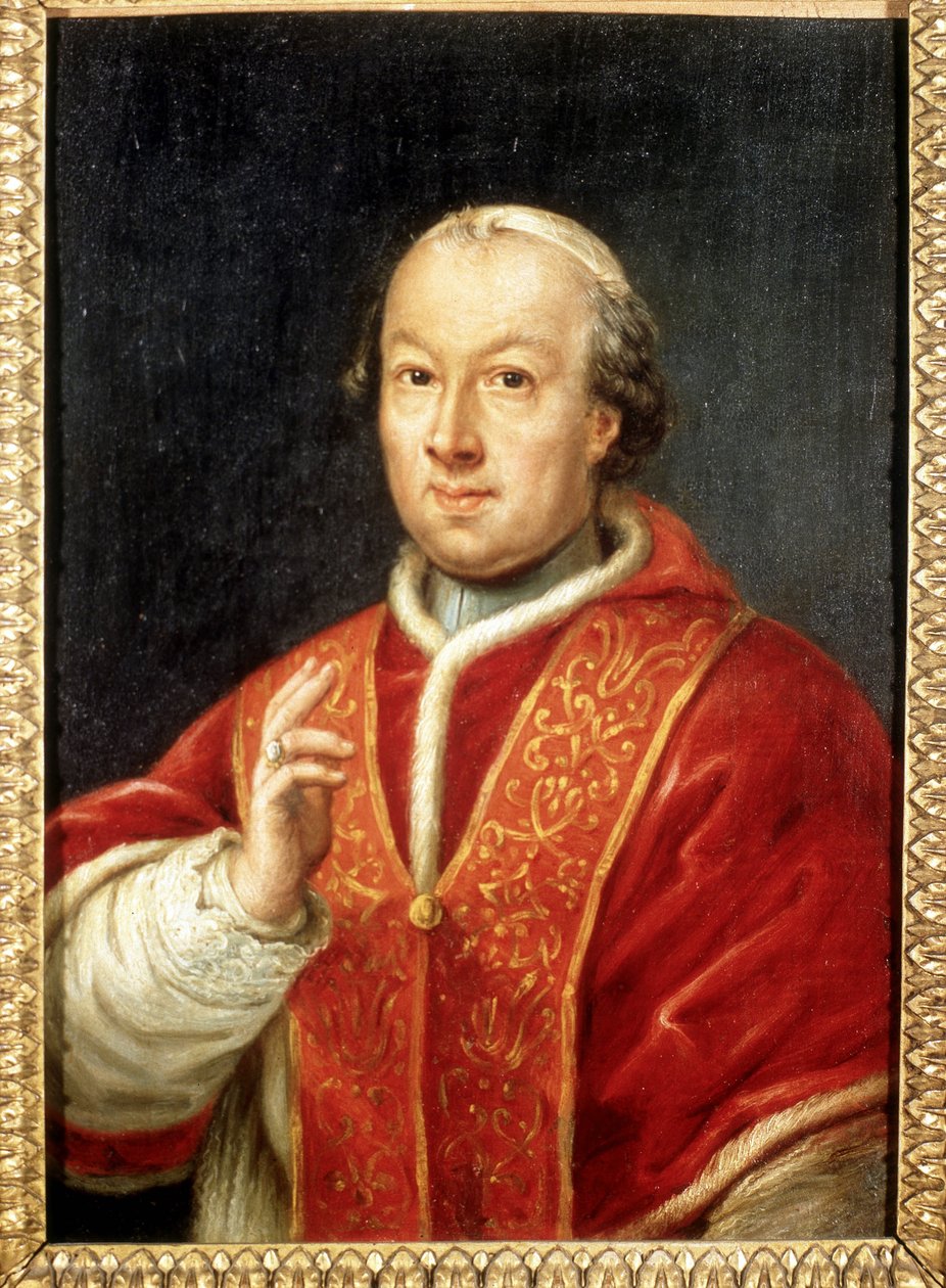 Påven Pius (Pio eller Pius) VI (1717-1799). Anonym målning. Rom, Risorgimentos museum. av Unknown artist