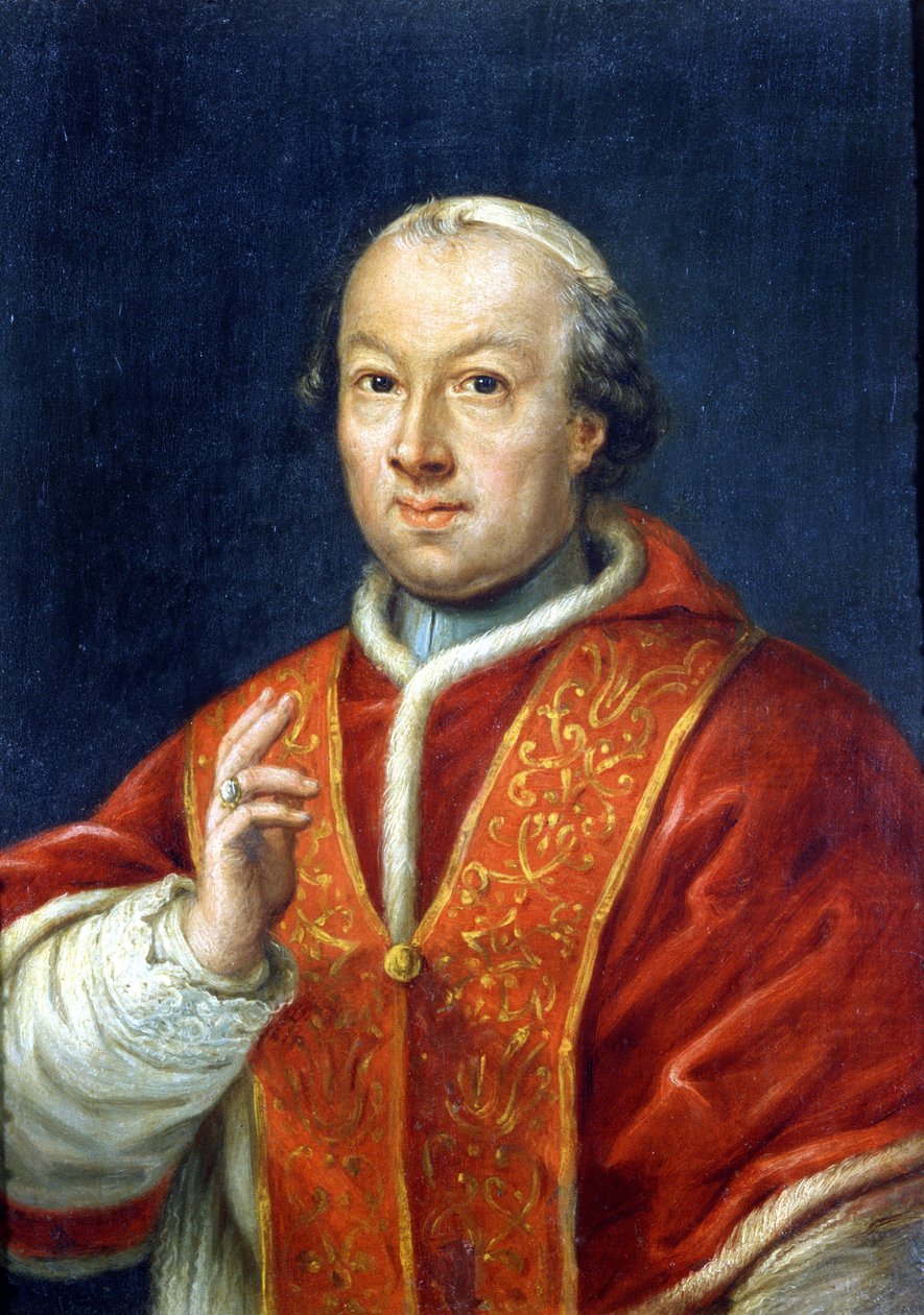 Påven Pius (Pio eller Pius) VI (1717-1799). Anonym målning. Rom, Risorgimentos museum. av Unknown artist