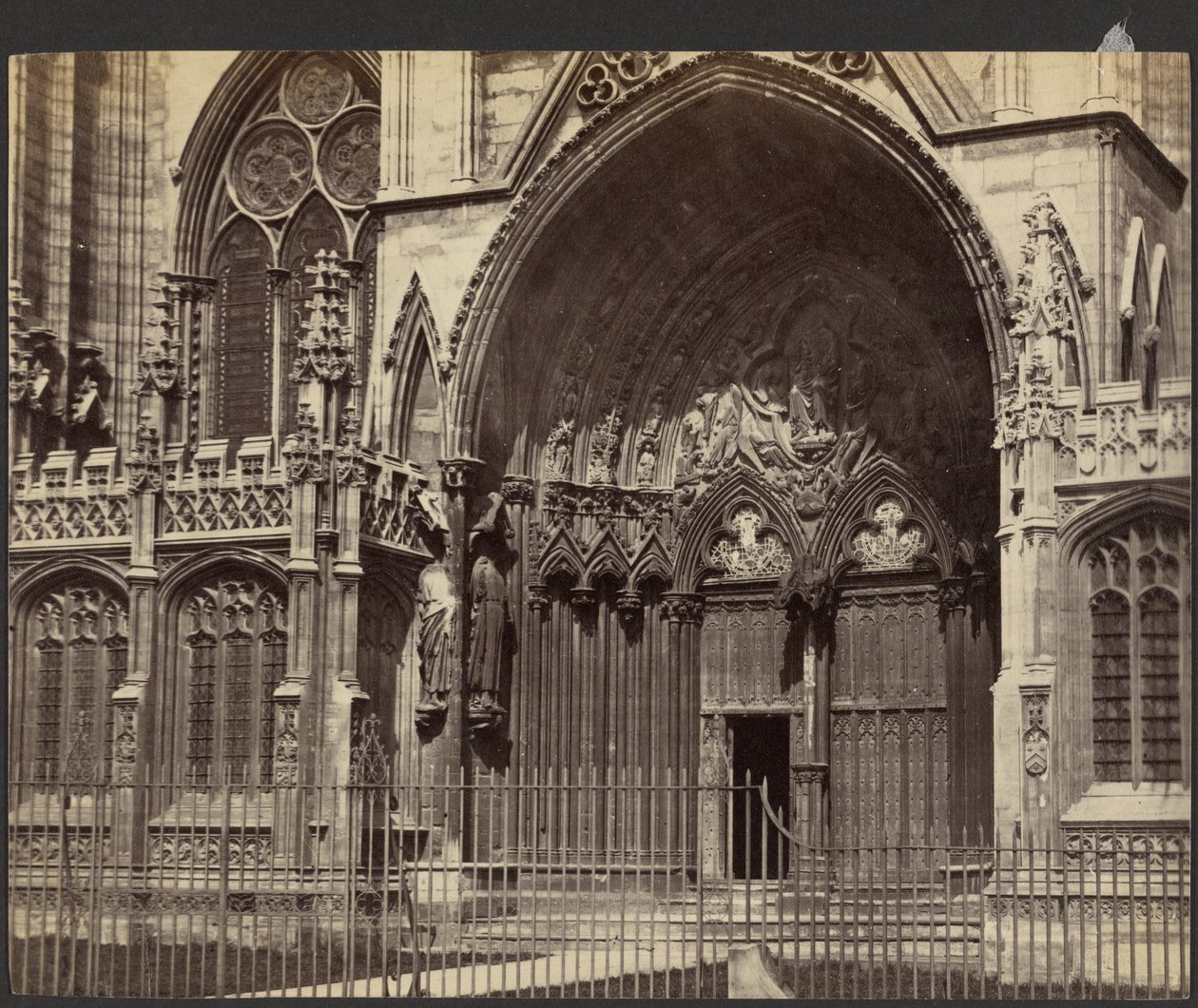 [Portal till en katedral] av Unknown artist