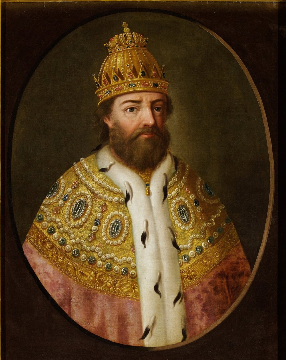 ""Porträtt av Boris Godunov (Godounov) (vers 1551-1605), tsar de Russie"" Olja på duk Tidiga 1700-talet. Museum: Statens historiska museum, Moskva av Unknown artist