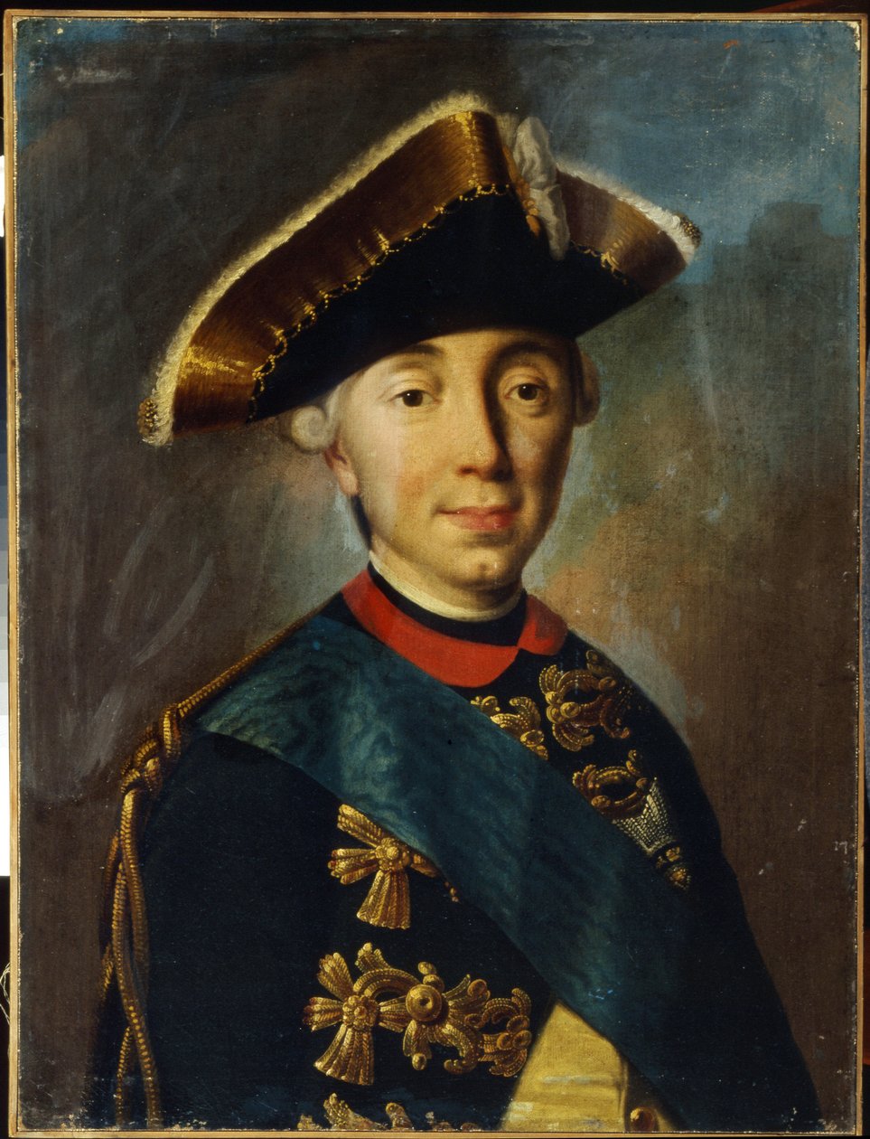 Porträtt av tsaren Peter III av Ryssland (1728-1762) (Porträtt av tsaren Peter II av Ryssland). Peter II Fiodorovitch, eller även Charles Peter Ulrich, hertig av Holstein Gottorp, förste härskare över den holsteinska Gottorpska grenen, som senare tog namne av Unknown artist