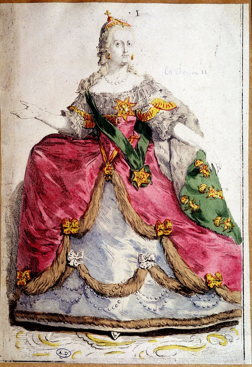 Porträtt i fötter av Katarina II av Ryssland av Unknown artist