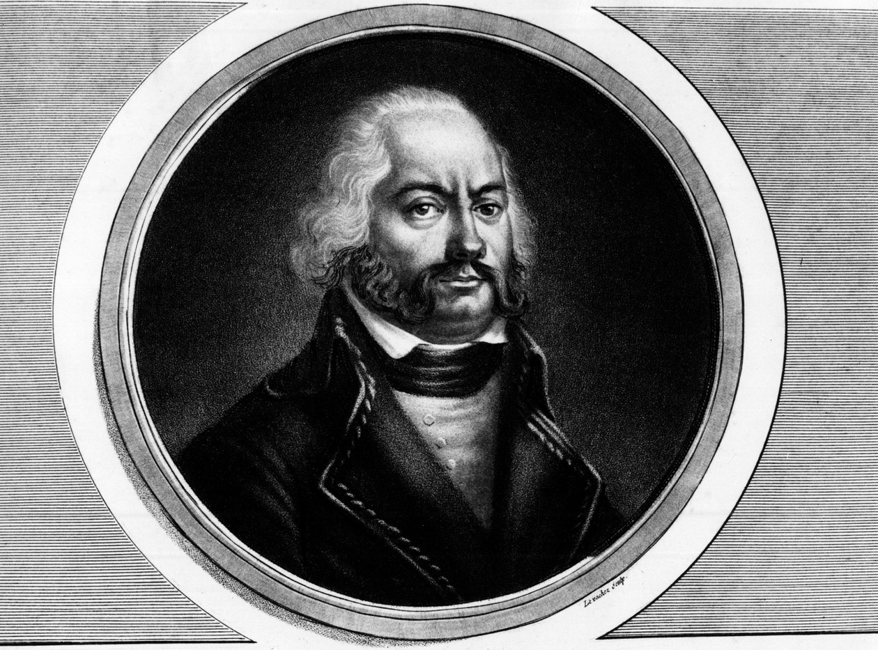 Porträtt av Adam Philippe, jarl av Custine (1740 - 1793), fransk general. Gravyr i "" Komplett samling av historiska målningar från den franska revolutionen, i tre volymer.""" 1804. av Unknown artist