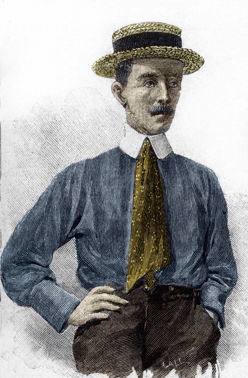 Porträtt av Alberto Santos-Dumont (1873-1932), brasiliansk flygkonstnär. av Unknown artist