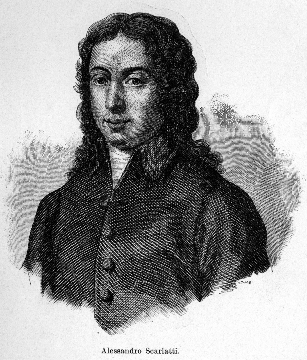 Porträtt av Alessandro Scarlatti (1660 - 1725), italiensk kompositör. av Unknown artist