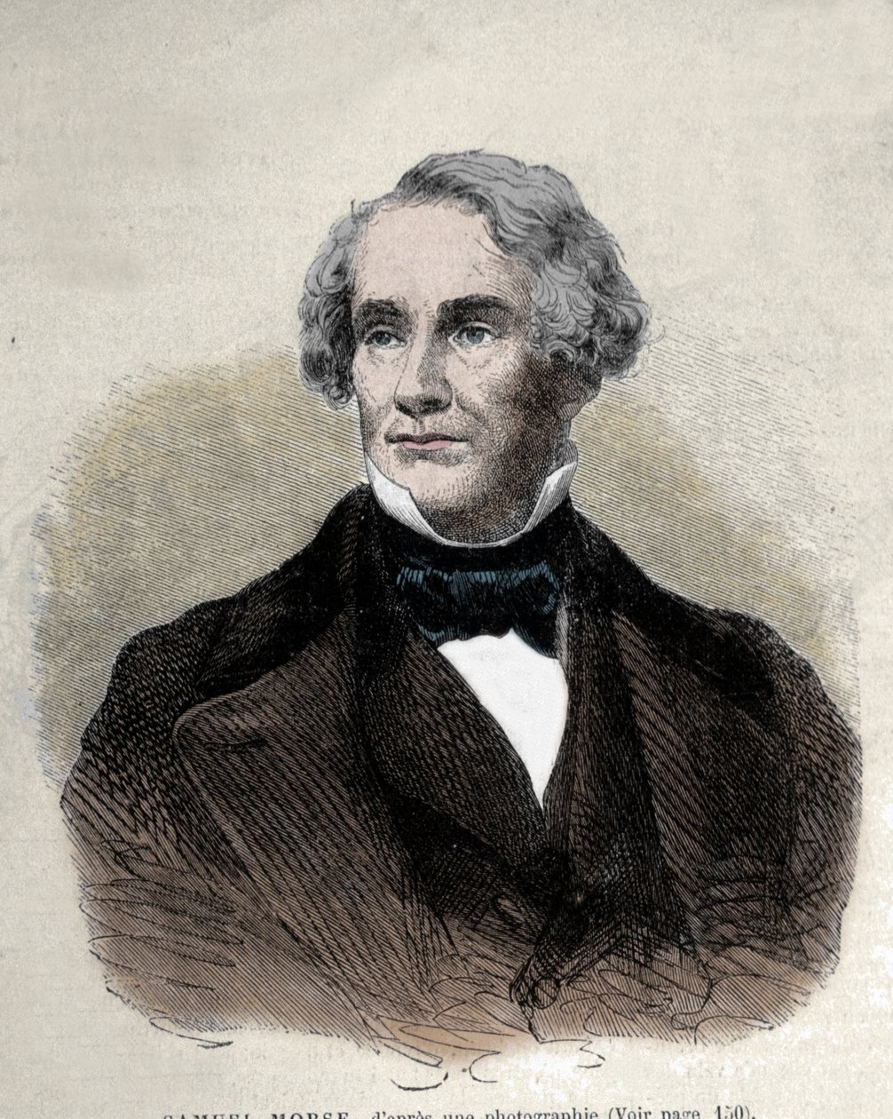 Porträtt av den amerikanske uppfinnaren Samuel Finley Breese Morse (1791-1872). av Unknown artist