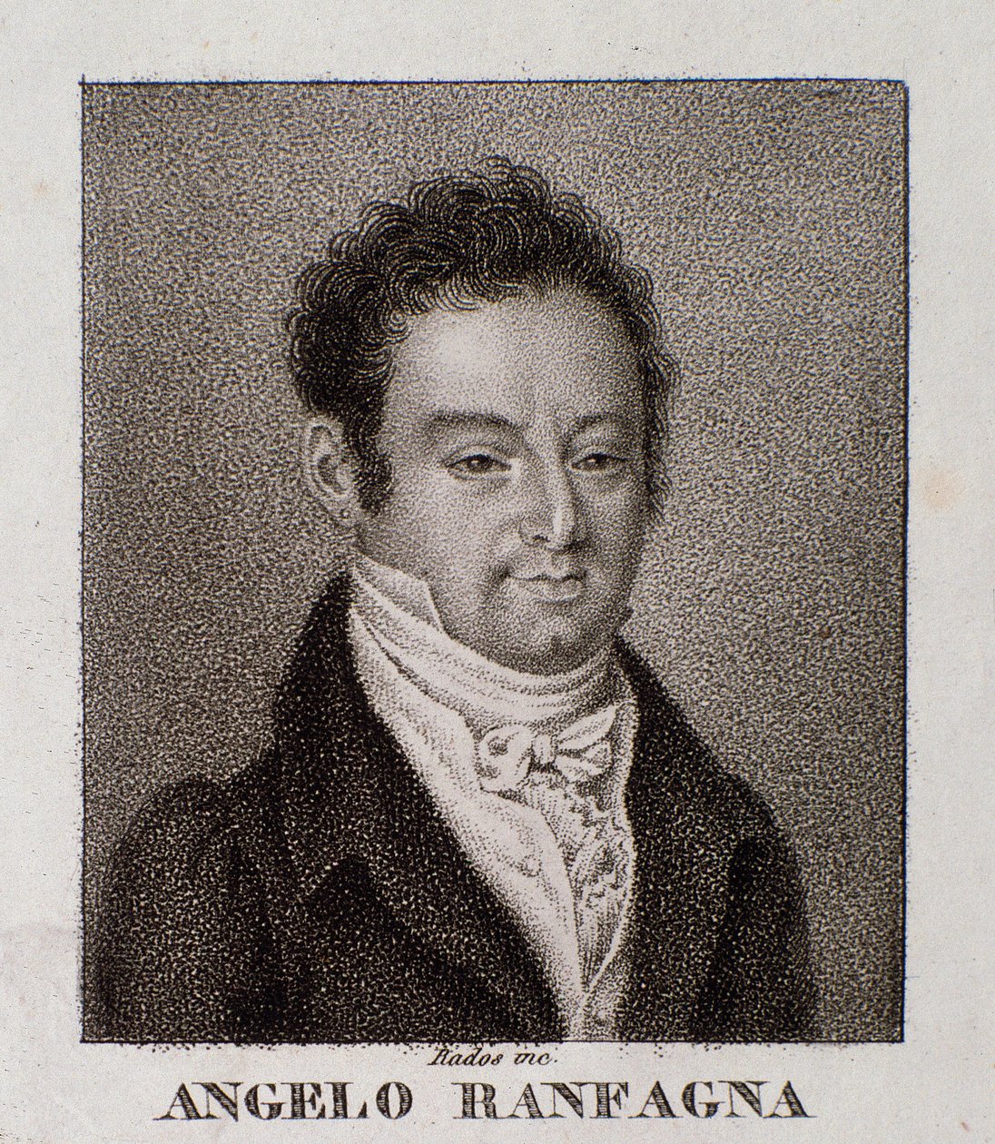 Porträtt av Angelo Ranfagna (gravyr) av Unknown artist