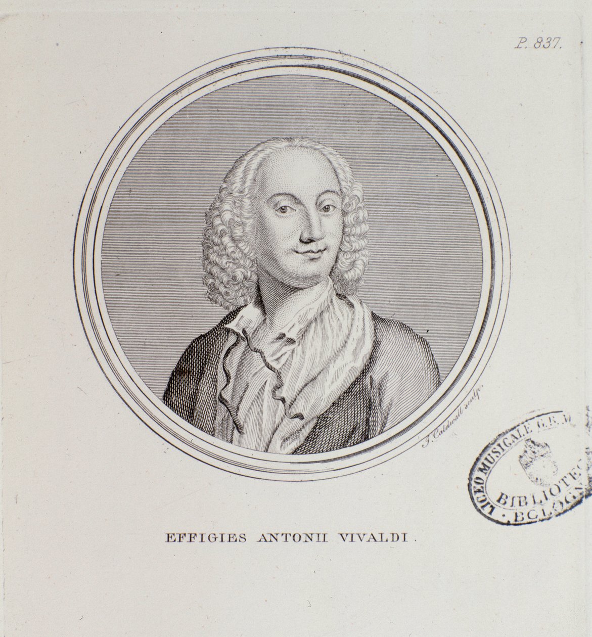 Porträtt av Antonio Vivaldi (gravyr av Unknown artist