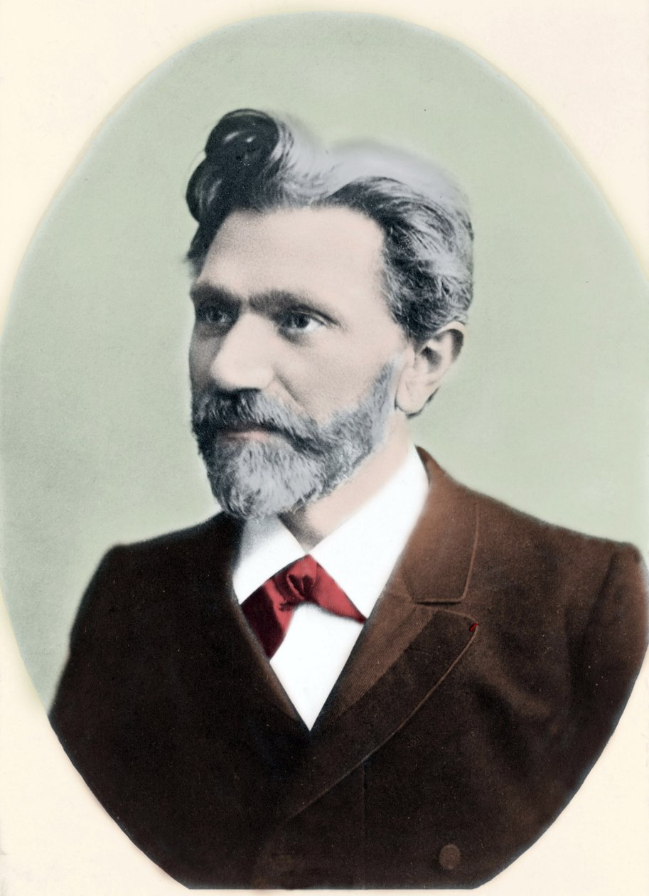 Porträtt av August Bebel (1840-1913), tysk politiker. av Unknown artist