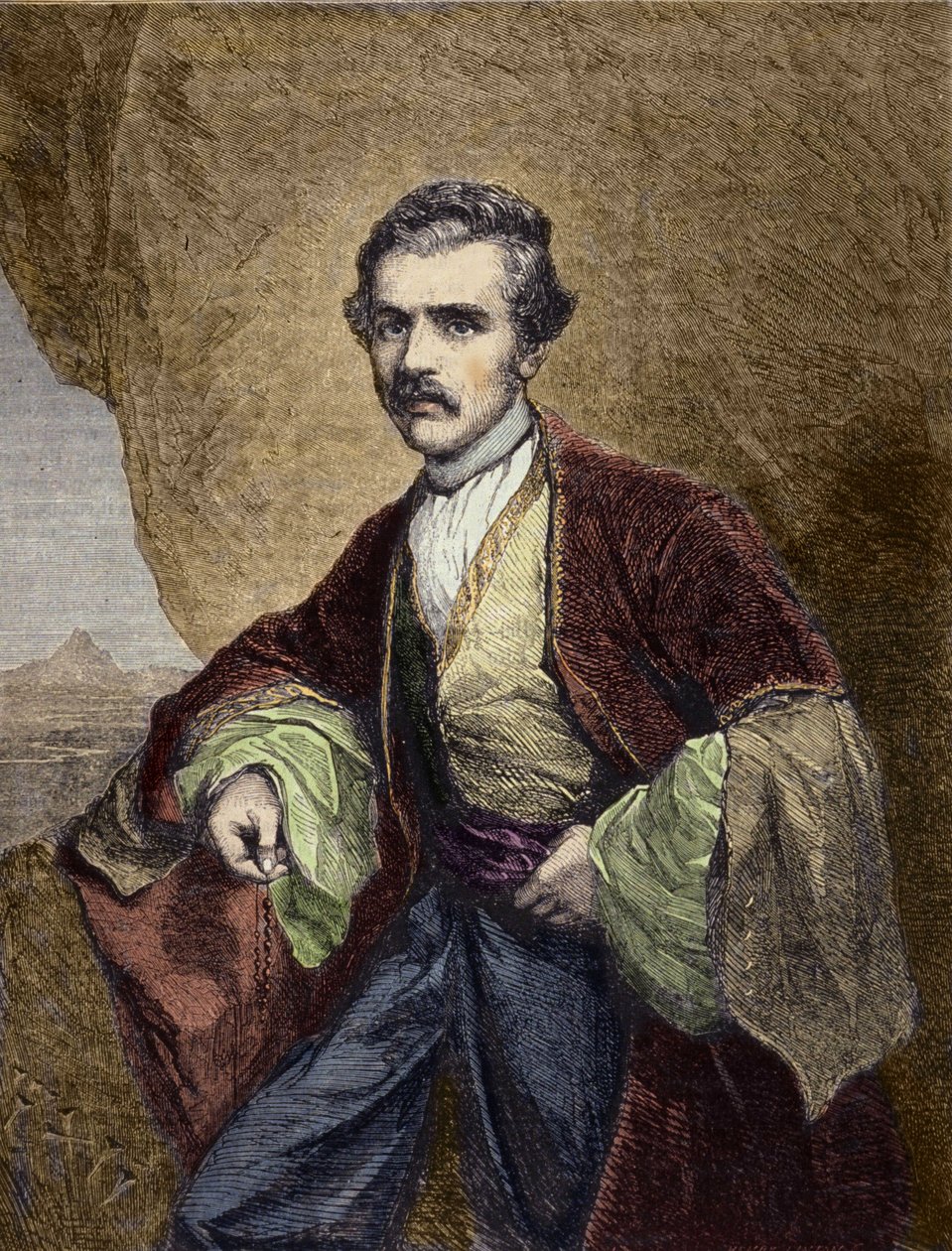 Porträtt av Austen Henry Layard (1817-1894), engelsk resenär och arkeolog. av Unknown artist