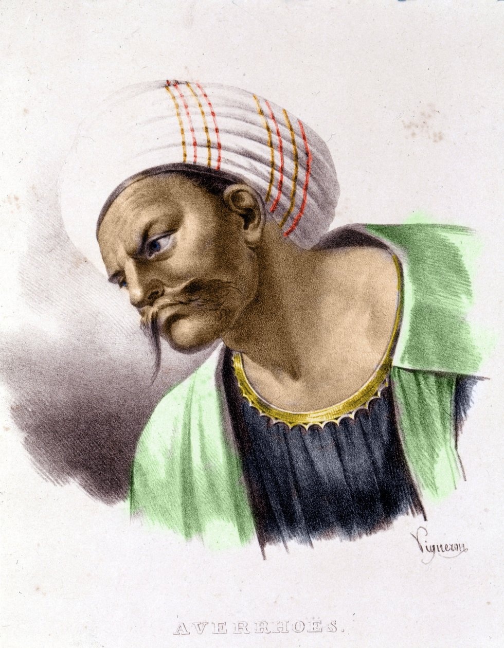 Porträtt av Averroes (1126 - 1198). av Unknown artist