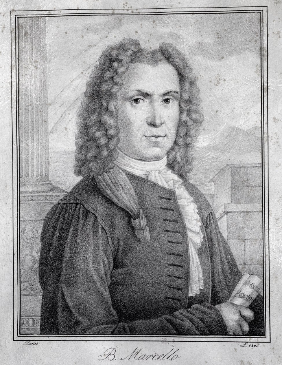 Porträtt av Benedetto Marcello (gravyr) av Unknown artist