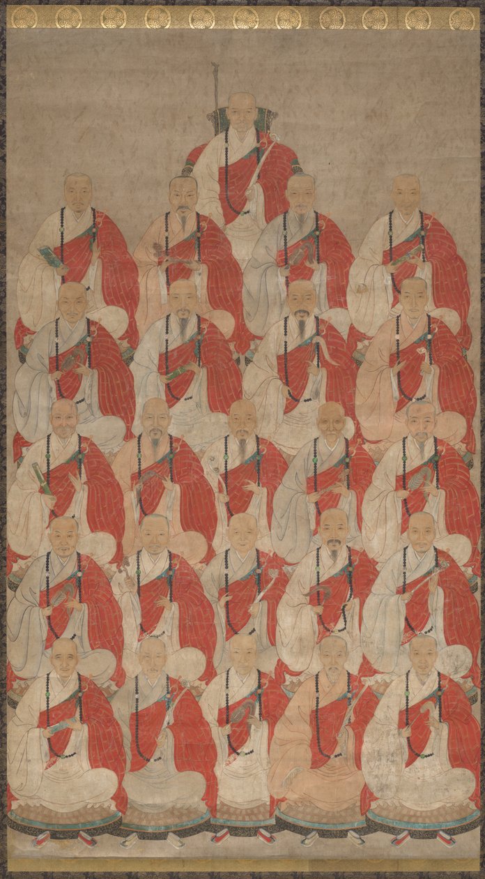 Porträtt av buddhistiska munkar från Obaku-sekten av Unknown artist