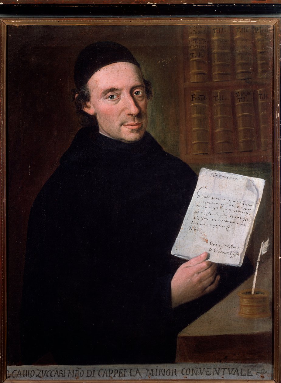Porträtt av Carlo Zuccari (1704-1792), italiensk kompositör och violinist Anonymous. 1700-talet. Bologna, Civic Museum av Unknown artist