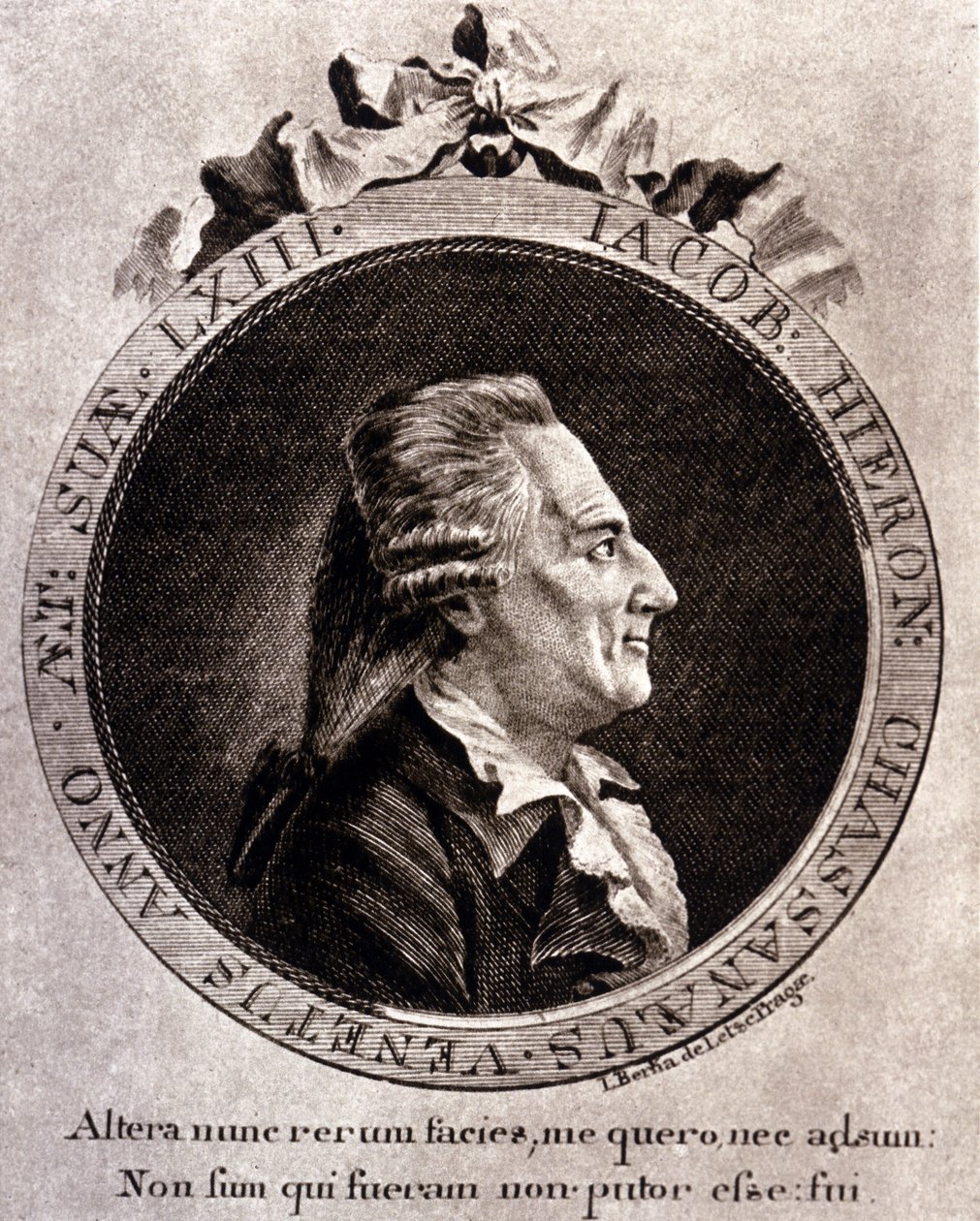 Porträtt av Casanova (1725 - 1798) - porträtt i frontispice, i Historien om min flykt från fängelserna i Republiken Venedig, skrivet i Dux en Bohemia av Unknown artist