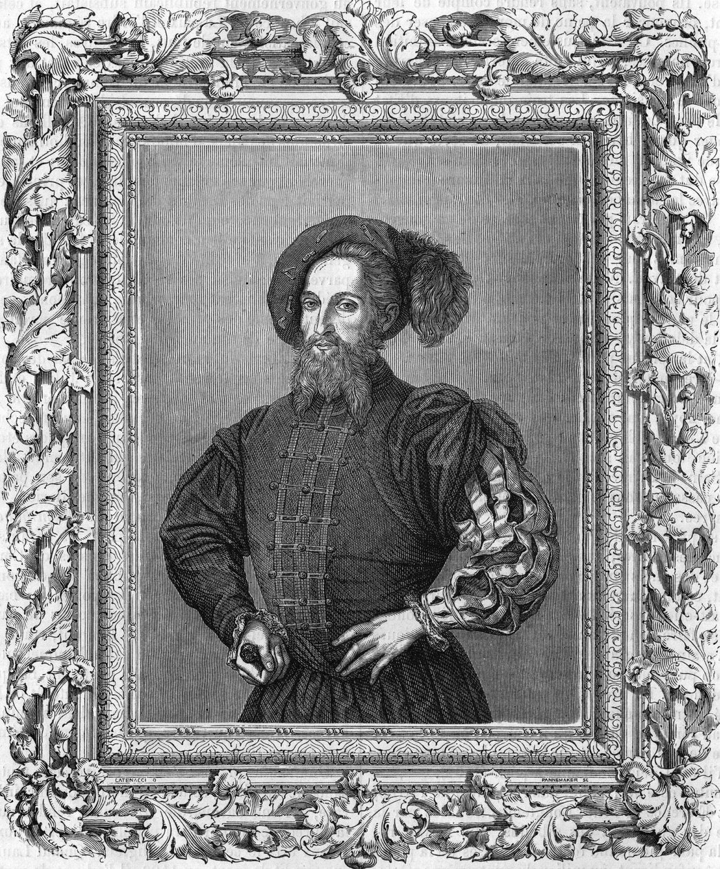 Porträtt av Cesare (Cesar) Borgia (1475-1507). av Unknown artist