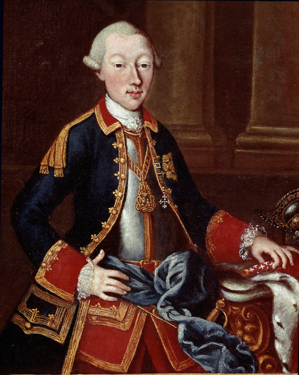 Porträtt av Charles Emmanuel IV av Savojen (Carlo Emanuele IV di Savoia eller Charles Emmanuel IV av Sardinien) (1751-1819) Anonym målning. Museo del Risorgimento Rom från 1700-talet av Unknown artist