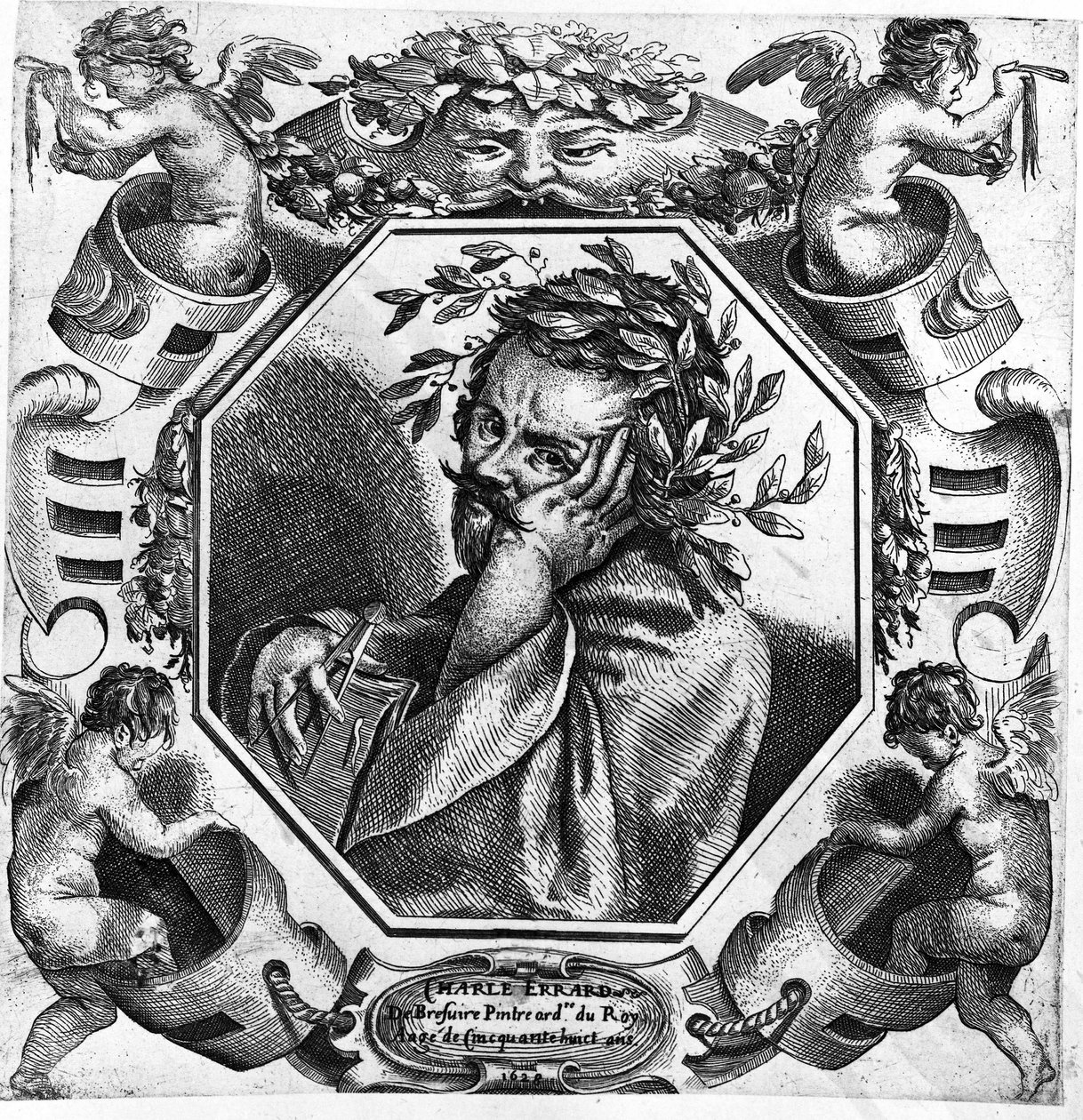 Porträtt av Charles Errard (1606-1689), fransk målare, tecknare och arkitekt av Unknown artist