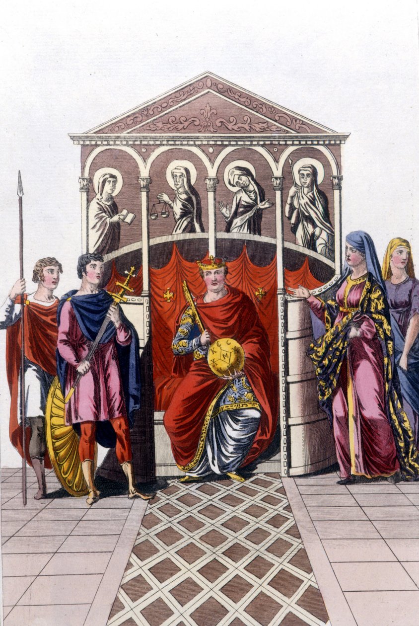 Porträtt av Karl II den skallige (823 - 877), kung av Frankrike av Unknown artist