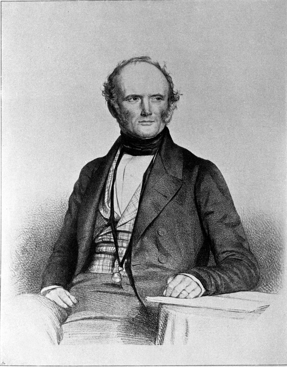 Porträtt av Charles Lyell (1797 - 1875), skotsk geolog. av Unknown artist