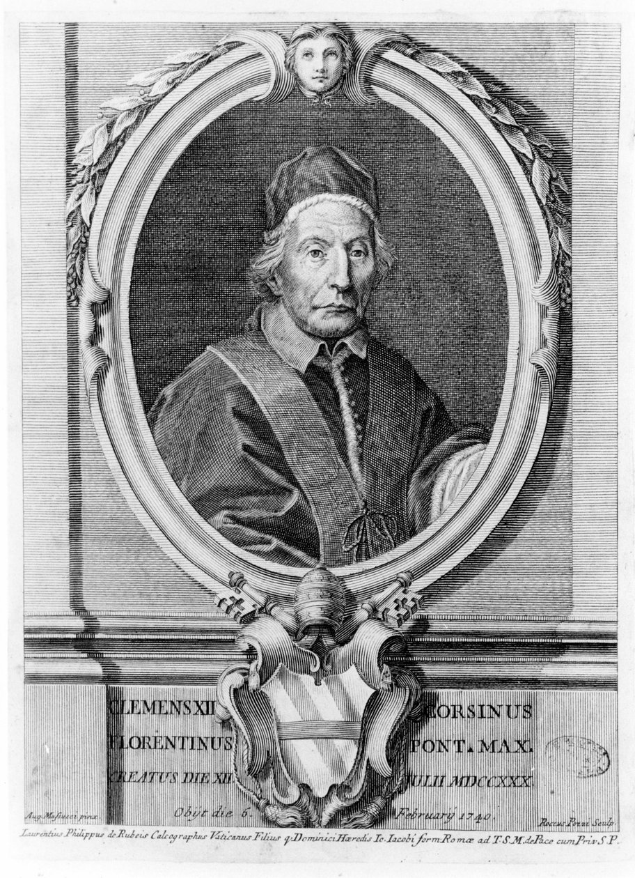 Porträtt av Clément XII (1652 - 1740). av Unknown artist