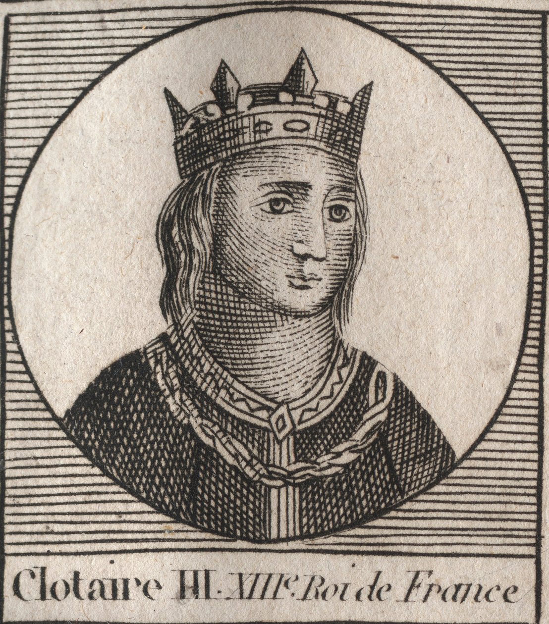 Porträtt av Clothaire III av Unknown artist