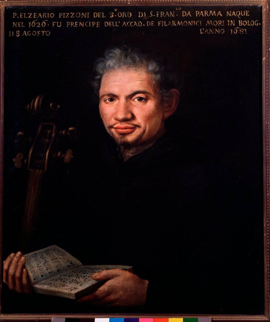 Porträtt av Elzeario Pizzoni (1626-1681) italiensk kompositör Anonym målning. 1700-talets Bologna, civico museo musicale av Unknown artist