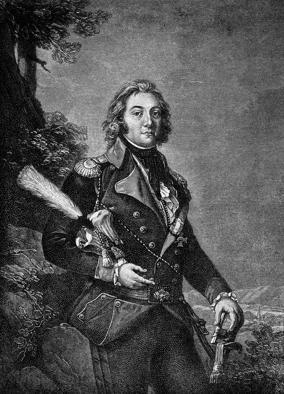 Porträtt av Felix Schwarzenberg, Prince Zu (1800 - 1852), österrikisk politiker. av Unknown artist