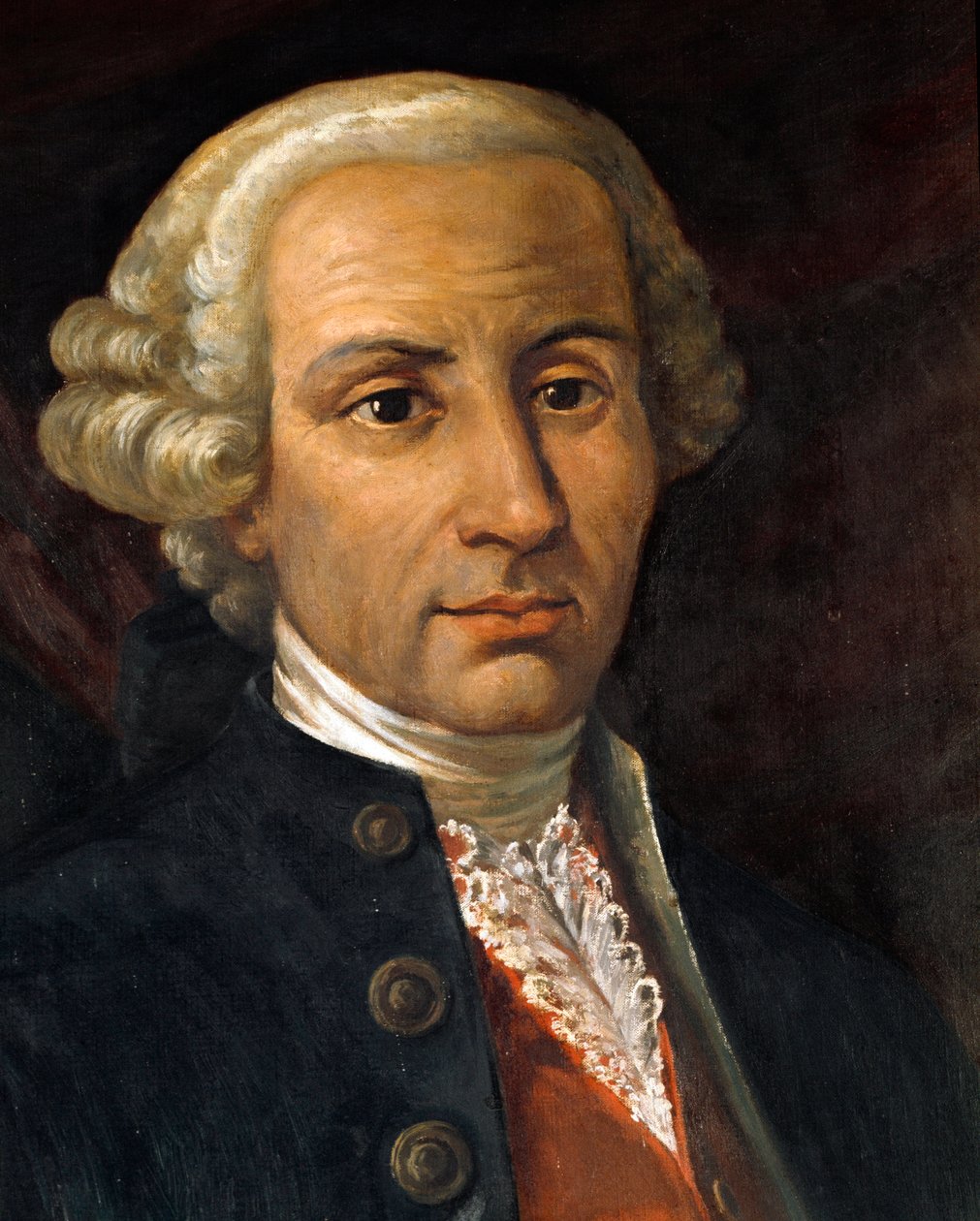 Porträtt av Francesco Durante (1684-1755), napolitansk kompositör Anonym målning. 1700-talets Bologna, musikbibliotekets civila museum av Unknown artist