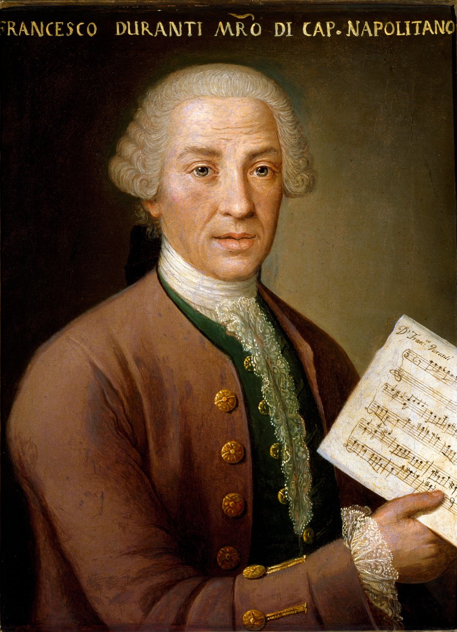 Porträtt av Francesco Durante (1684-1755), organist och mästare i det napolitanska kapellet Anonym målning. 1700-talets Bologna, Civic Musical Bibliographic Museum av Unknown artist