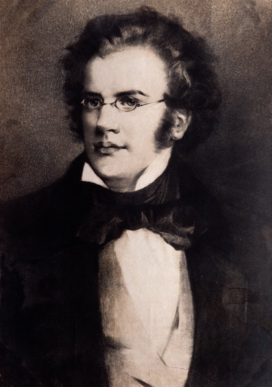 Porträtt av Franz Schubert (gravyr) av Unknown artist
