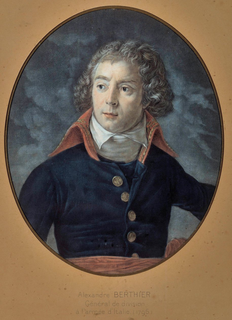 Porträtt av general Louis Alexandre (Louis-Alexandre) Berthier (1753-1815) Anonym målning av Unknown artist