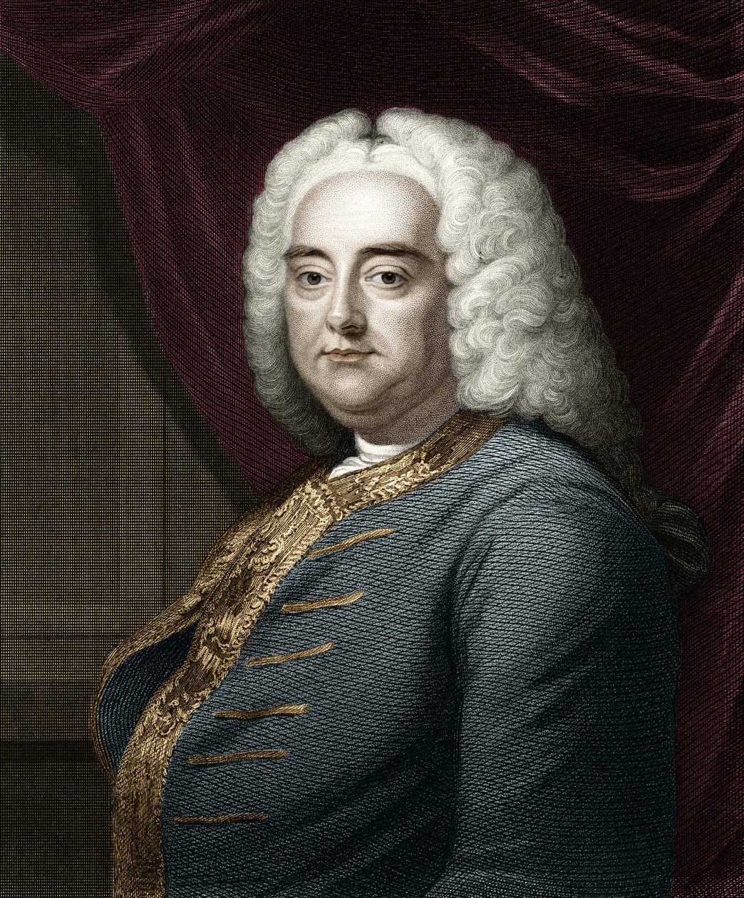 Porträtt av George Frederick Handel (Georg Friedrich Handel av Unknown artist
