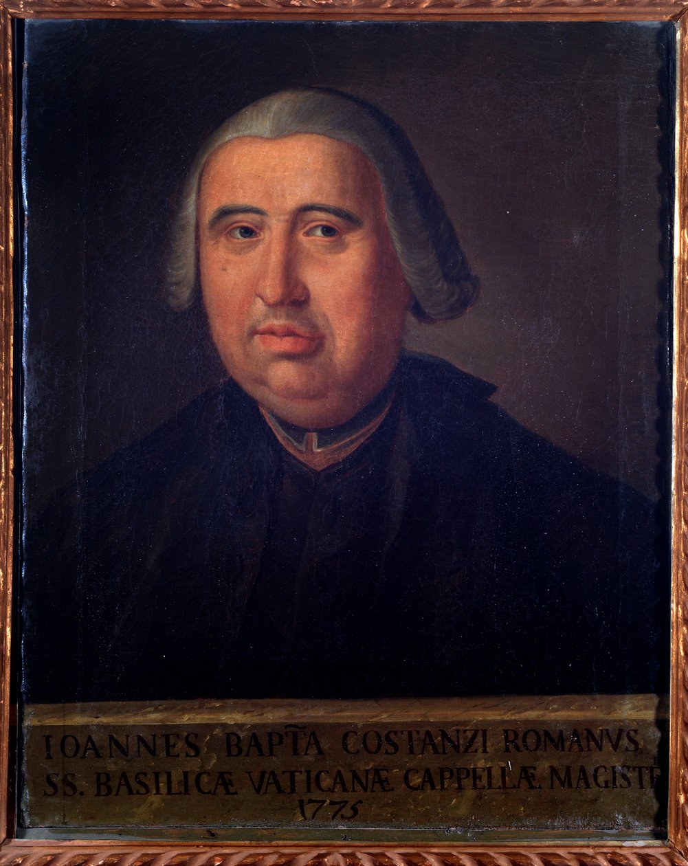 Porträtt av Giovanni Battista Costanzi, italiensk kompositör och cellist (målning av Unknown artist