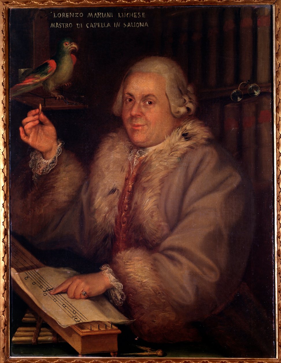 Porträtt av Giovanni Lorenzo Mariani, italiensk kompositör (målning av Unknown artist