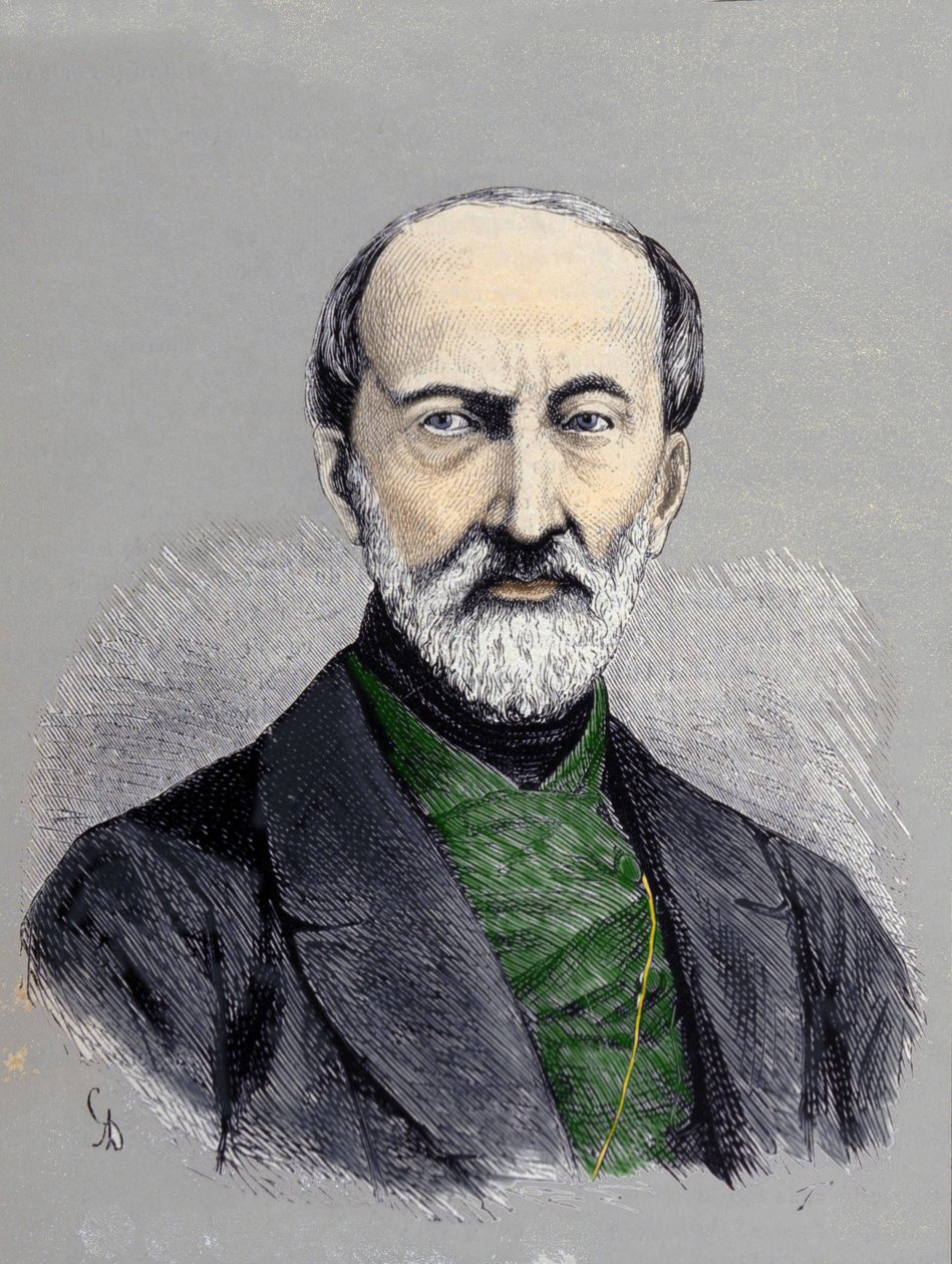 Porträtt av Giuseppe Mazzini (1805 eller 1808 - 1872). av Unknown artist