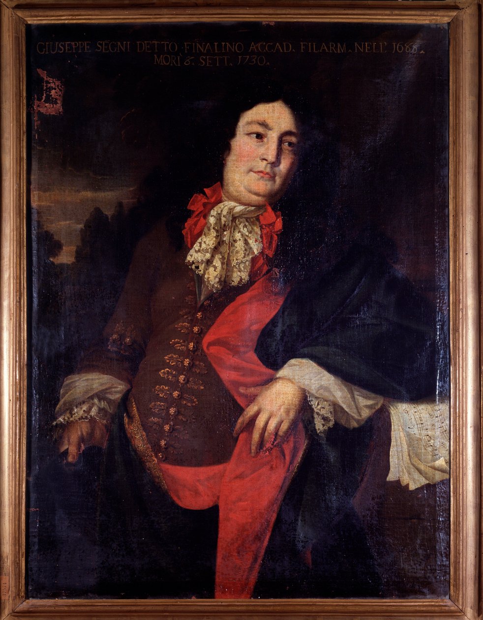 Porträtt av Giuseppe Segni kallad il Finalino, italiensk castrato (målning av Unknown artist