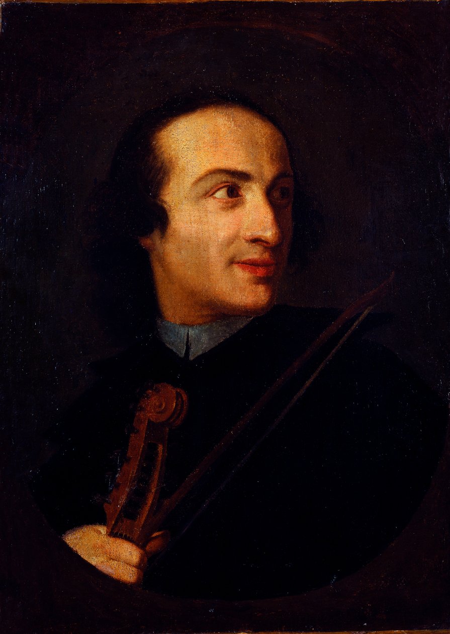 Porträtt av Giuseppe Tartini (1692 - 1770), italiensk violinist och kompositör Anonym målning. 1700-talets Milano, museo del castello av Unknown artist