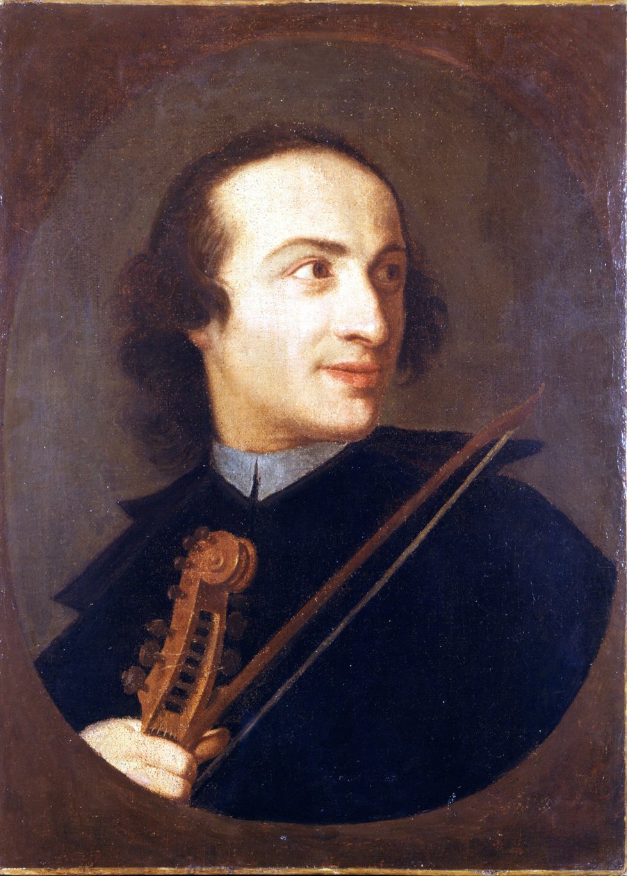 Porträtt av Giuseppe Tartini (1692 - 1770), italiensk violinist och kompositör. Slottsmuseet. Milano av Unknown artist