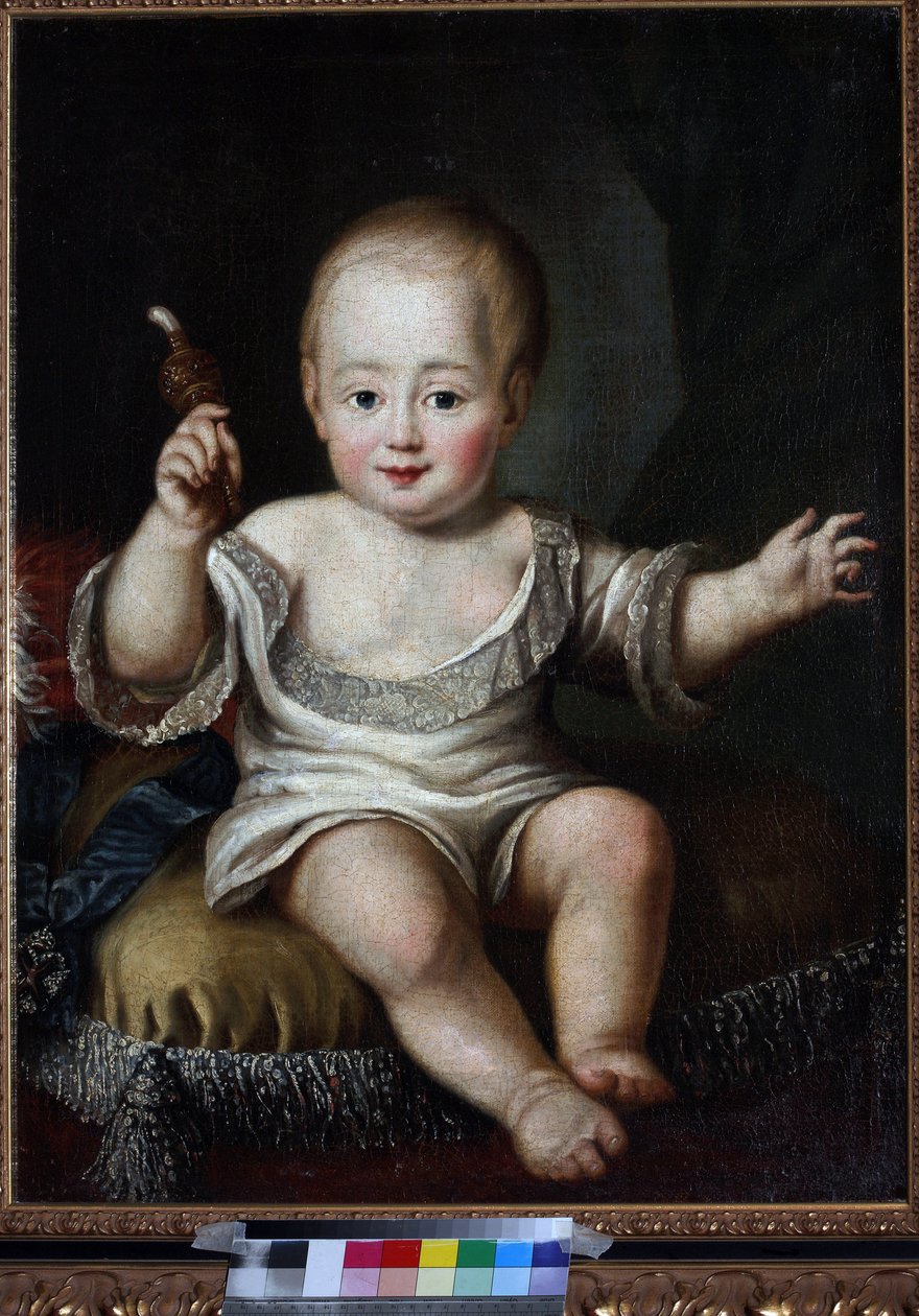 Porträtt av storhertig Alexander Pavlovich av Ryssland (1777-1825) som baby, anonym. Olja på duk, slutet av 1770-talet av Unknown artist