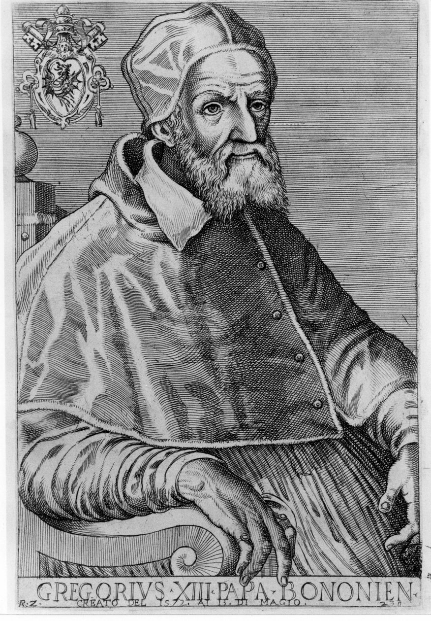 Porträtt av Gregorius XIII (1502 - 1585). av Unknown artist